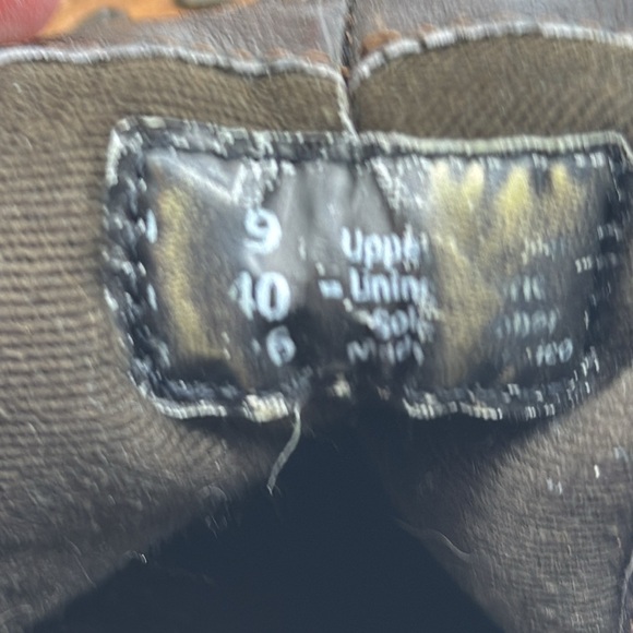 Musse & Cloud Anthropologie Brown Leather Ankle Boots Size 9 MCA6016 - Picture 7 of 8